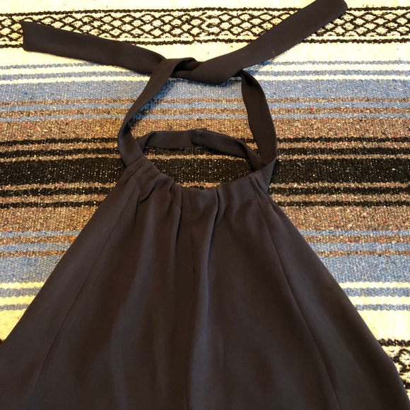 Zara’s Navy Blue Backless Halter Jumpsuit / Size L - Picture 5 of 7